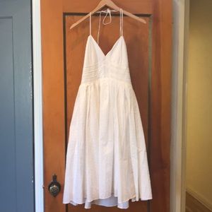 NWT Laundry by Shelli Segal white Swiss Dot dress